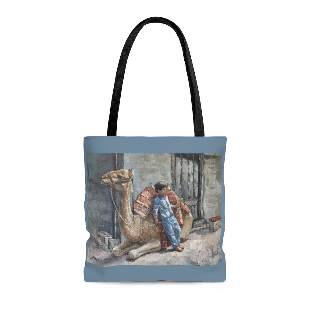 Travel - Egypt Camel and Boy Tote Bag