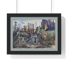 Load image into Gallery viewer, Travel - YSU Steel Mill - Premium Framed Horizontal Poster
