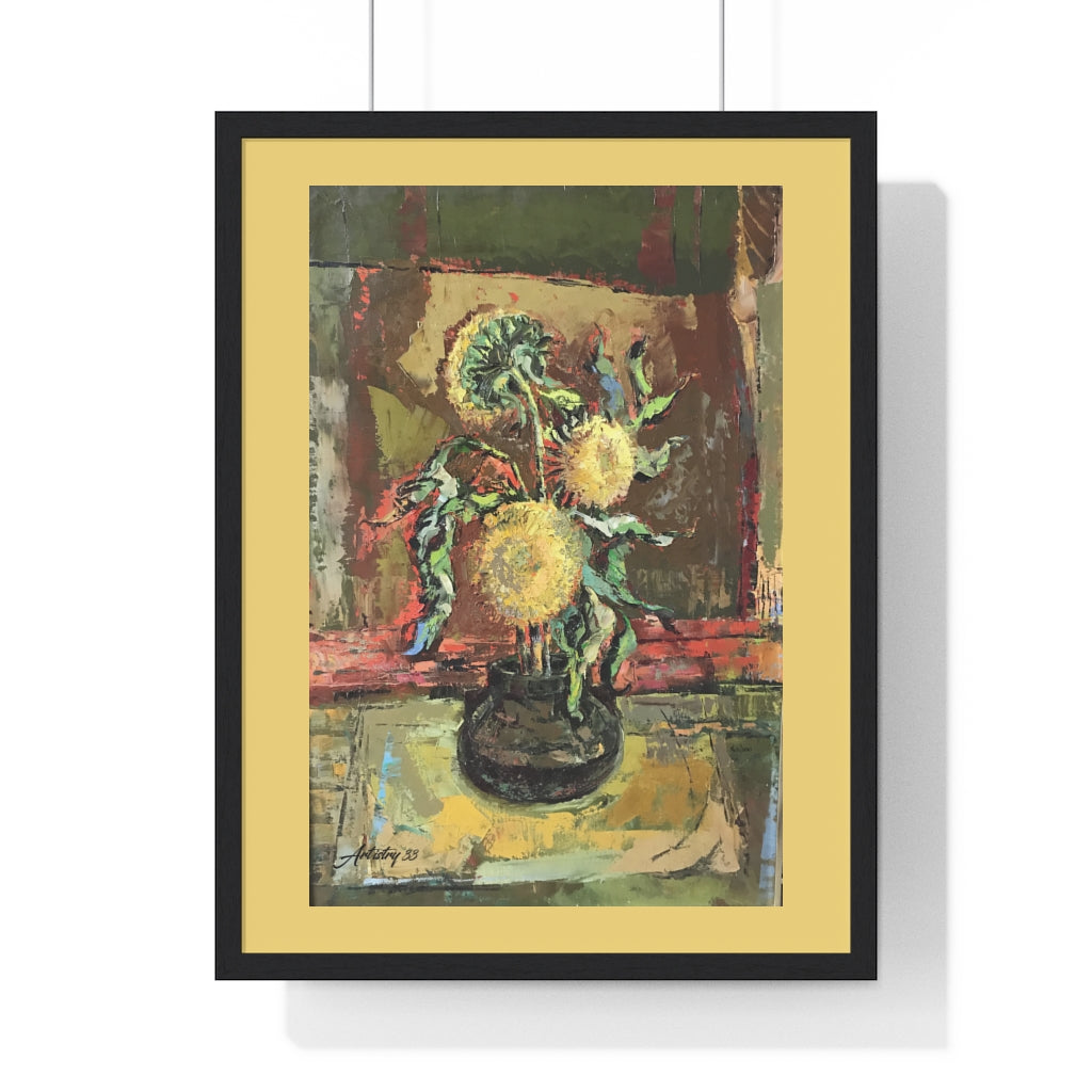 Florals - Sunflower - Premium Framed Vertical Poster
