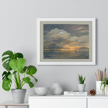 Load image into Gallery viewer, Coastal - Sunset Sail - Premium Framed Horizontal Poster

