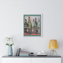 Load image into Gallery viewer, Wine - Bottles on Red / Award Winning - Premium Framed Vertical Poster
